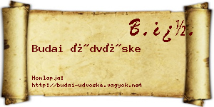 Budai Üdvöske névjegykártya